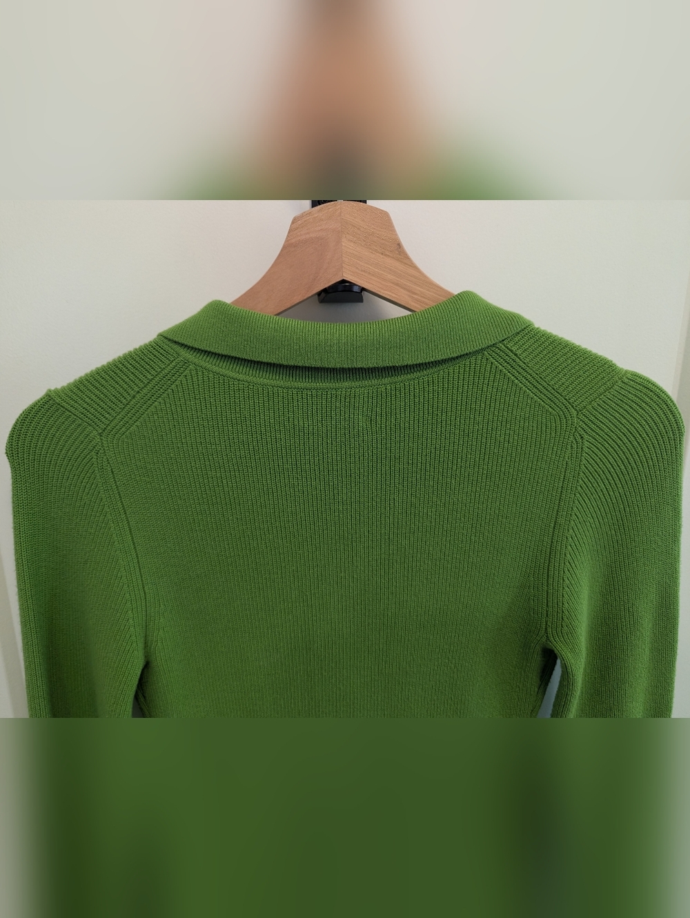 Wilfred Cove Dress Ribbed Button Front Knit Green Aritzia Bodycon - Picture 6 of 8